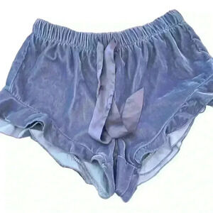 VICTORIA’S SECRET Blue Grey Velvet  Pajama Shorts Size XS​